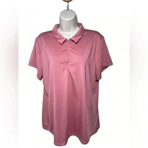 Tommy Bahama Golf Women’s peach Short Sleeve Collared 1/4 Zip Polo Shirt XL